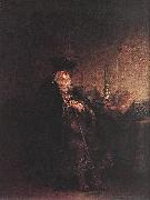 REMBRANDT Harmenszoon van Rijn Self-portrait as a Young Man oil